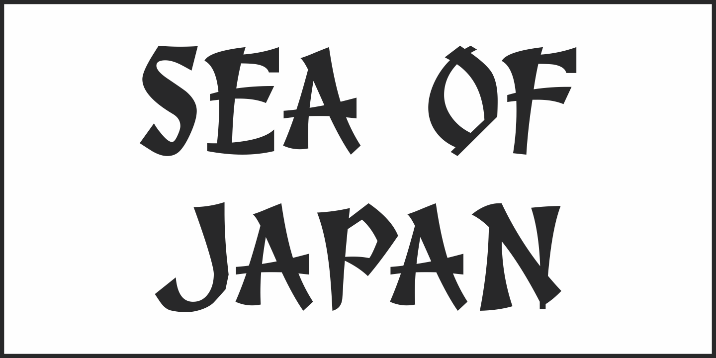 Sea of Japan JNL Regular Font preview